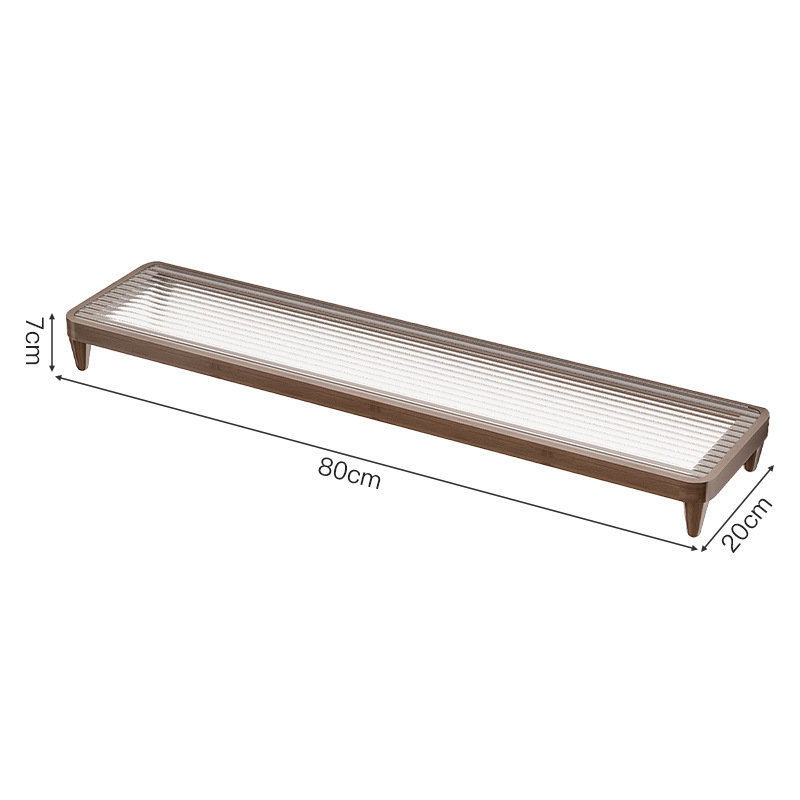 Walnut-colored - Glass - 80*20*7