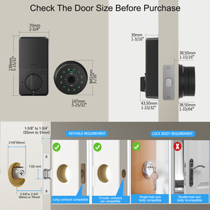YOSEC Palm ven tanıma akıllı sürgülü kilit ve Bluetooth ve APP kontrol açıklığı ile anahtarsız giriş kapı kilidi - Product Image 4