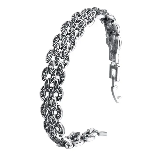 Châu Âu và mỹ retro thời trang đơn giản đầy đủ kim cương Bracelet