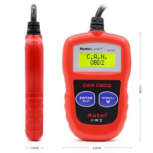 AutoLink-escáner de diagnóstico de fallas automático, OBDII OBD2, lector de código CAN, AL301 - Product Image 2