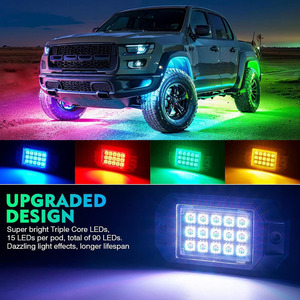 N2 LED kaya lamba on ışıkları katı ABS vücut ekstra dayanıklılık RF uzaktan kumandalar ve tüm araçlar için App kontrolü ile Bluetooth Fit - Product Image 3