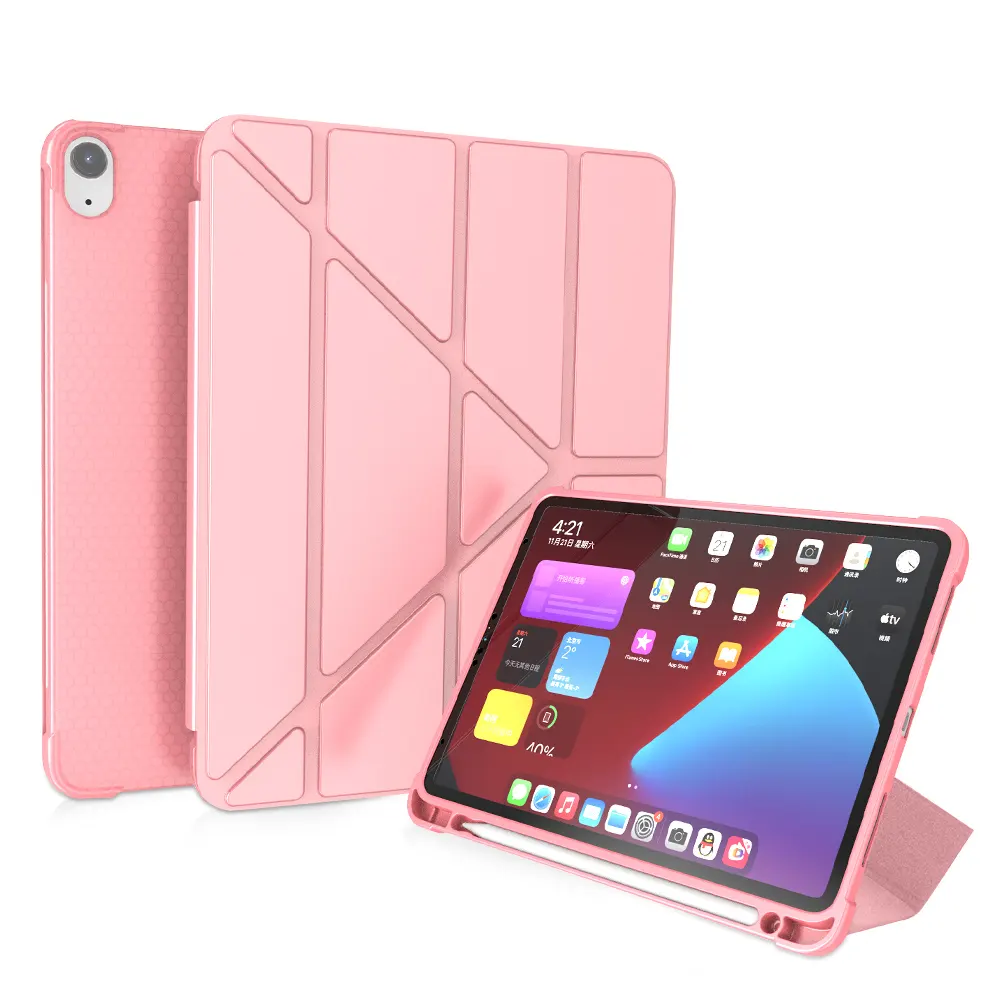 Casing Tablet pintar TPU lipat banyak, sarung Tablet model baru tahan guncangan tahan jatuh F untuk iPad generasi ke-10 10.9 2022