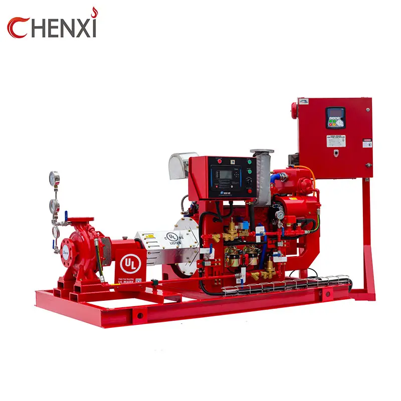 UL NFPA20 EN12845 standard pompa dell'acqua antincendio per motori diesel/elettrici ad alta efficienza in vendita con pannello di controllo