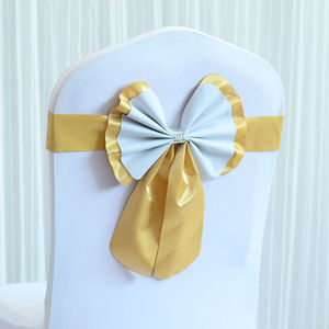 Cheap Cute Kinds of Colors Chair Back Sashes with Beautiful <strong>Bow</strong> for Birthday Party Daily Wedding to <strong>Create</strong> Sweet Warm Satin - Product Image 3