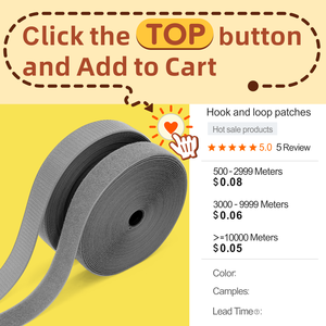 Rollos de cinta de gancho y bucle multiusos sin pegamento cinta de bucle de gancho de costura suave para accesorio de ropa - Product Image 5