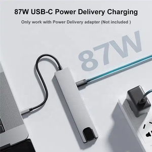 High Quality 8 in 1 <strong>Type</strong>-<strong>C</strong> Hub 4K HDMI Multiport Dock Station USB3.0 RJ45 SD TF <strong>USB</strong>-<strong>C</strong> PD Charging <strong>Adapter</strong> for Macbook Pro Stock - Product Image 4