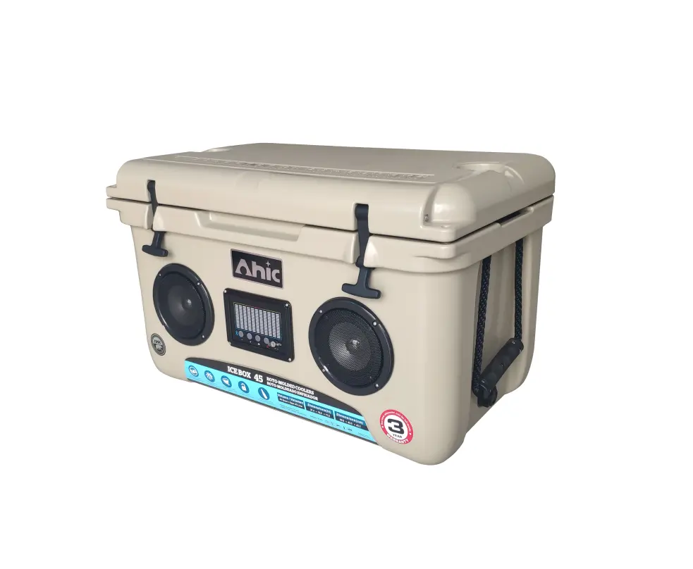 Lldpe yüksek çıkış ses hoparlör kamp için hoparlör ile soğutucu müzik stereo soğutucu kutu soğutucu