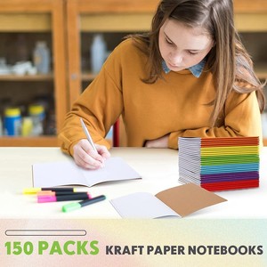 Kraft Paper <strong>Notebooks</strong> Blank Page Kraft Writing <strong>Notepad</strong> Sewn Travel Journal A6 Pocket <strong>Memo</strong> Pad Unlined Subject <strong>Notebooks</strong> - Product Image 5
