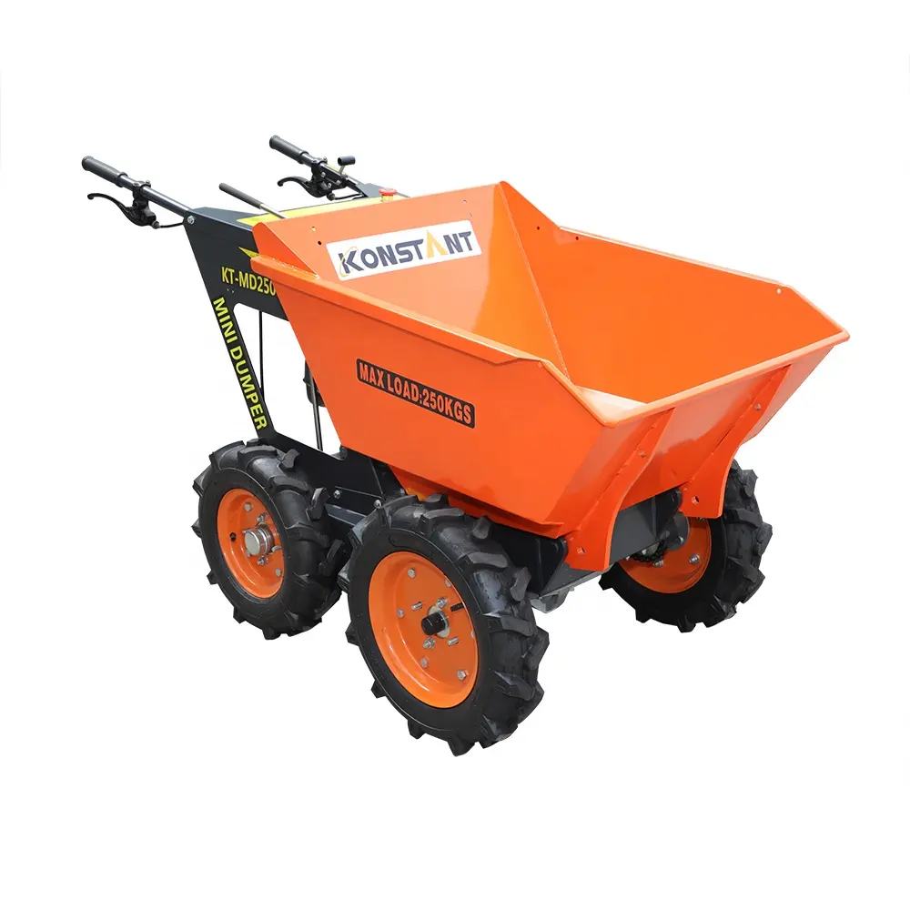 Kontant 250kg CE EPA được phê duyệt Trung Quốc nhỏ nhỏ cho người đi bộ Dumper xăng điện bê tông Buggy vữa xe đẩy để bán