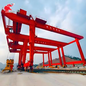 Üretici toptan Dafang marka Port kullanarak 20t 30t 50t 60t <span class=keywords><strong>65t</strong></span> ray monteli portal vinç konteyner fiyat için