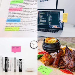 Divider Sticky Notes Set Super Sticky Page Markers Prioritize with Color <strong>Coding</strong> Ruled Dotted Index Tabs Labels - Product Image 6