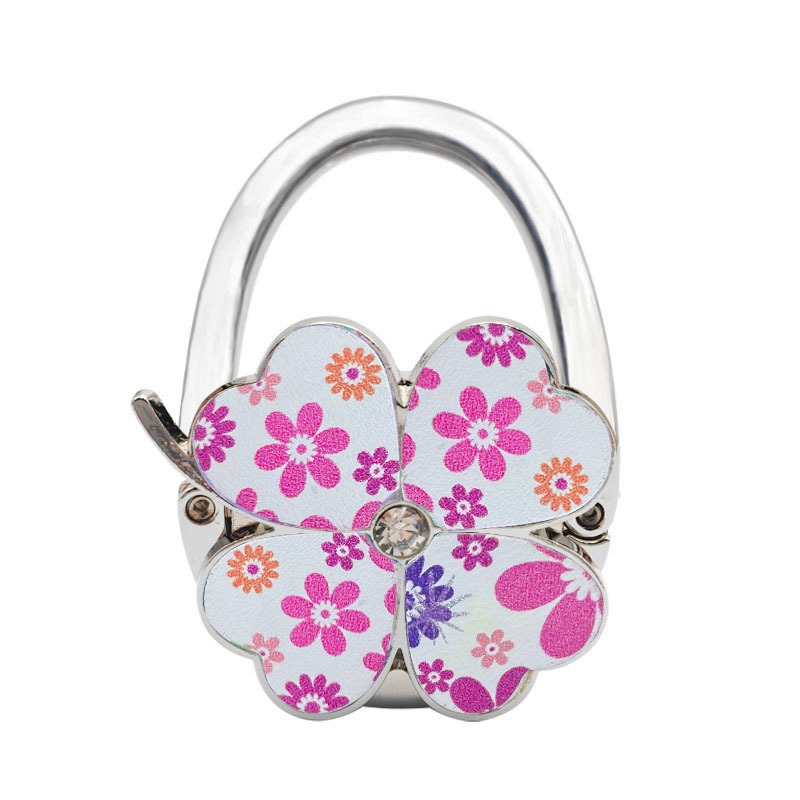 Trèfle à quatre feuilles couleur unie peau-fleur rose clair