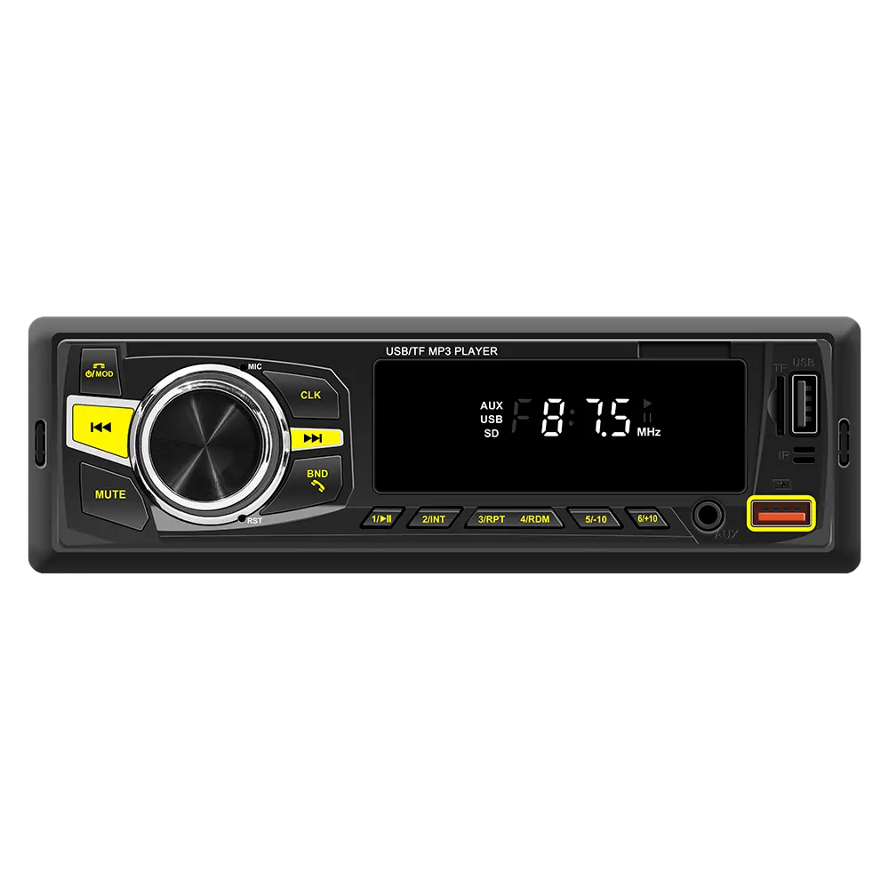 BQCC 1DIN12VカーラジオLCD Digatl AI VoiceAPP車の可変ライトを見つけるラジオテープレコーダーAUX-in USB BTMP3プレーヤーD3103