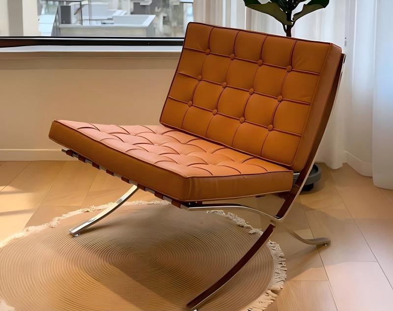 Cuir ciré à l'huile orange 60cm