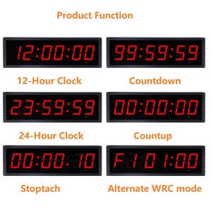 YIZHI 7 cifre di colore commutabile 1.5 pollici Display a LED modificabile in modalità multipla orologio digitale conto alla rovescia con controllo a pulsante - Product Image 5