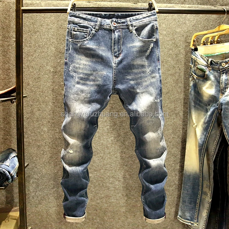 Wholesale custom denim pants high quality casual jeans men's stretch jeans for men