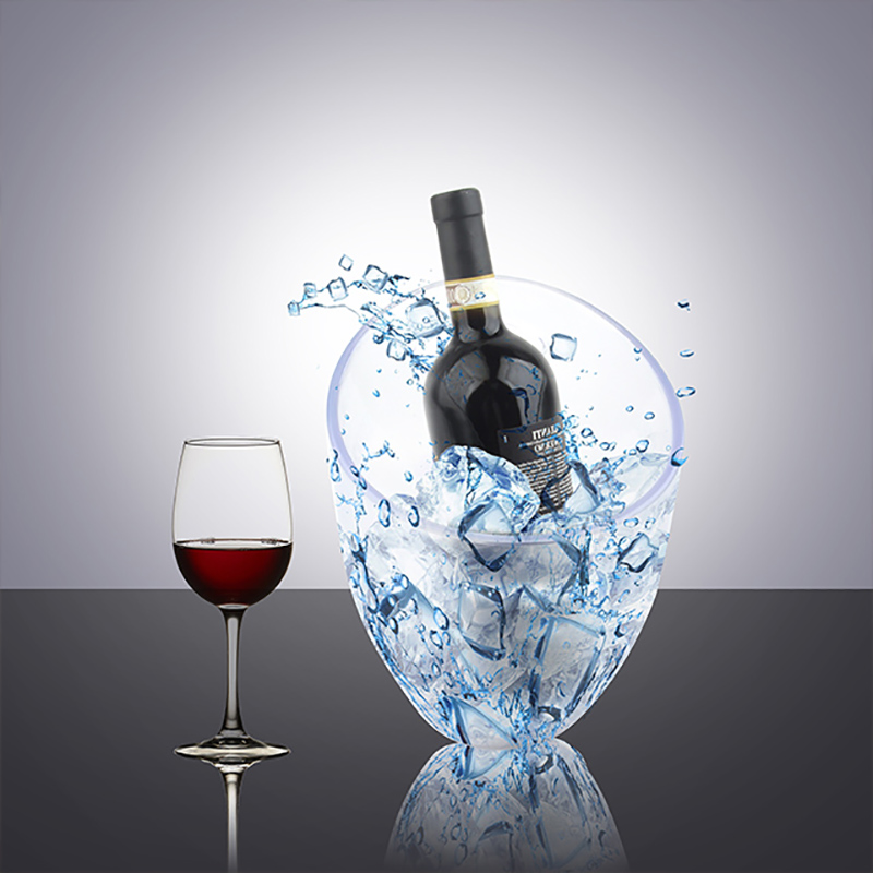 Hot selling plastic cocktail ice bucket luxury wine cooler champagne cooler for bar tool