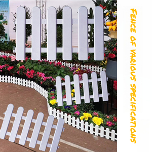 Kurulumu kolay ve dayanıklı dekoratif PVC bahçe bariyer çit plastik küçük bahçe çit paneli Mini kazık çit bahçe için - Product Image 5