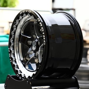 Agressief <span class=keywords><strong>5</strong></span>-spaaks Gesmede Wiel Voor Krachtige Muscle Cars | Meerdelig Raceontwerp Met Zwarte En Gepolijste Afwerking - Product Image 4