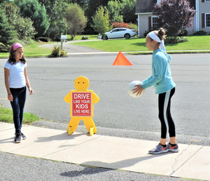 تنبيه مخصص للأطفال علامة أمان في الشوارع لافتات اللعب للأطفال في الحي العاكسة مع علامة تحذير علامة أمان - Product Image 6