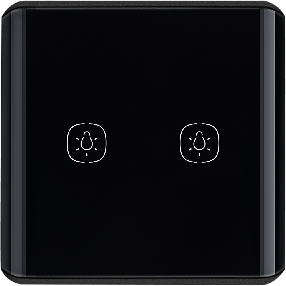 2gang Lighting switch-Black