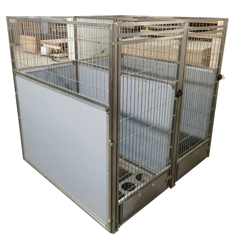 NEW Chenil Professionnel Dog Kennels Pets Big Stainless Steel Walk-in Kennel Customize Large Space Heavy Duty Dog Runs kennel