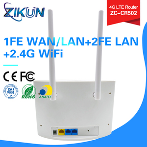 Zikun เราเตอร์4G LTE ZC-CR502ใหม่พร้อม1FE wand/lan + 2FE LAN 2.4G ซิมการ์ด WIFI สำหรับ FTTH - Product Image 3