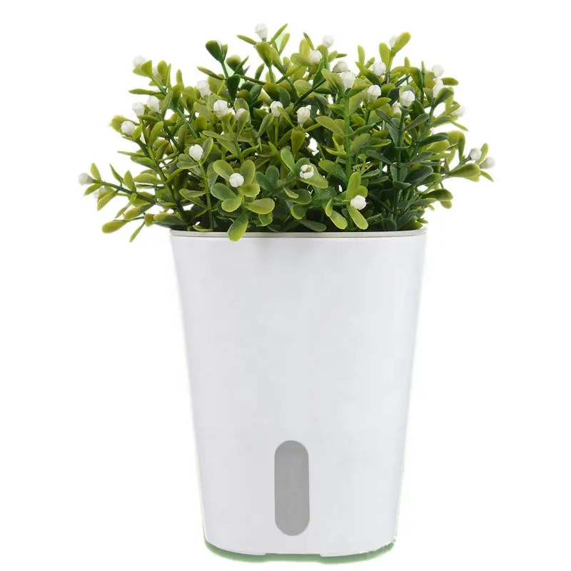 Home Decor Garden Decoration Green Flower Planters Plastic Plant Pot Self Watering Pots For Indoor Plants