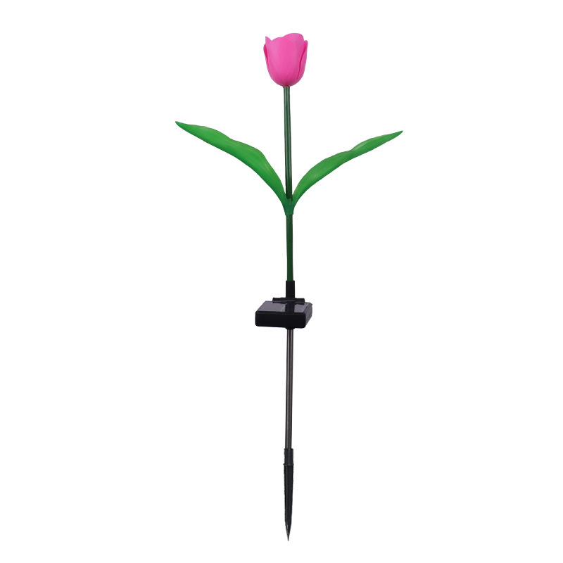 PVC Tulip Lantern - Red (Solar-Powered Version)