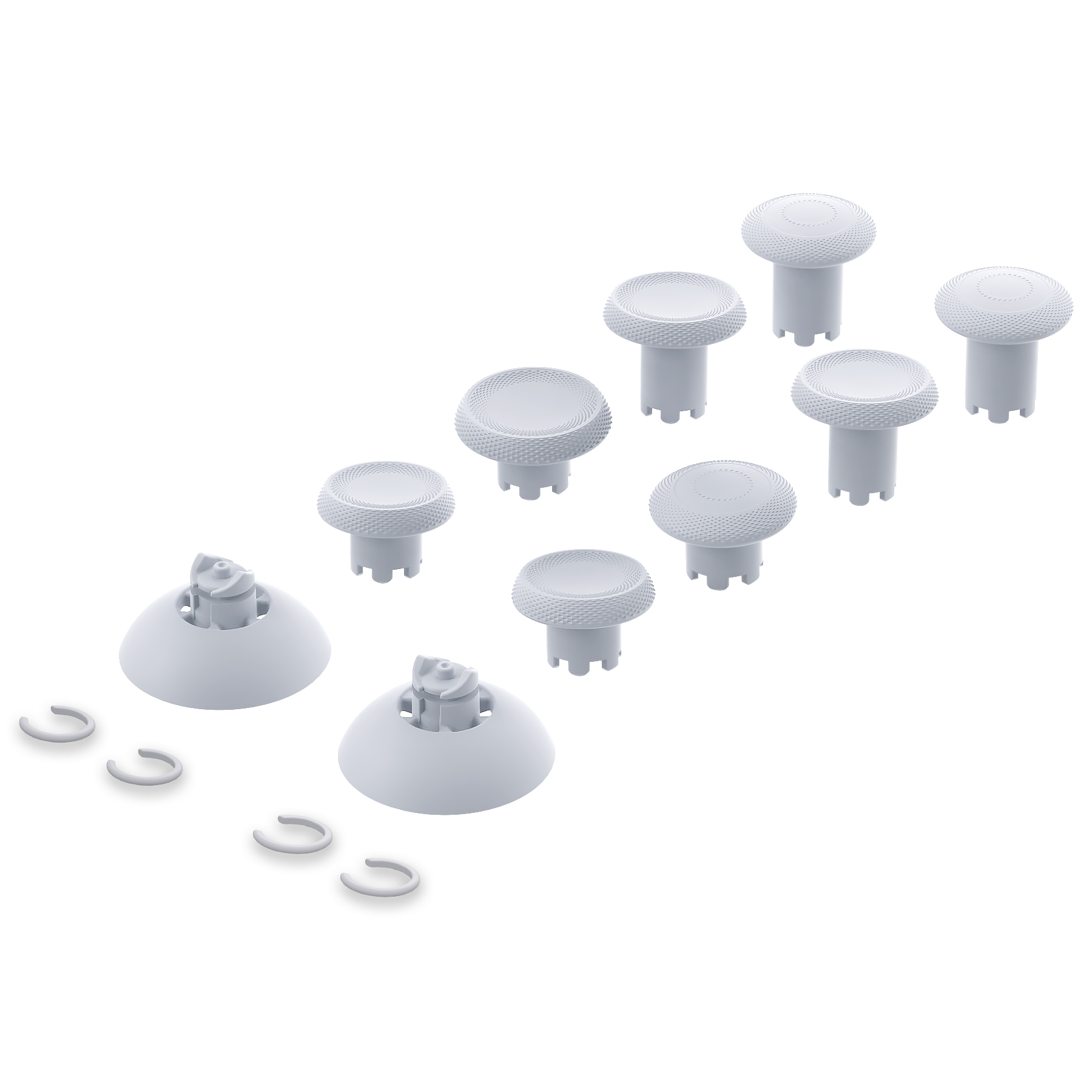 White Interchangeable Thumbsticks for PS5 & PS4 Controller
