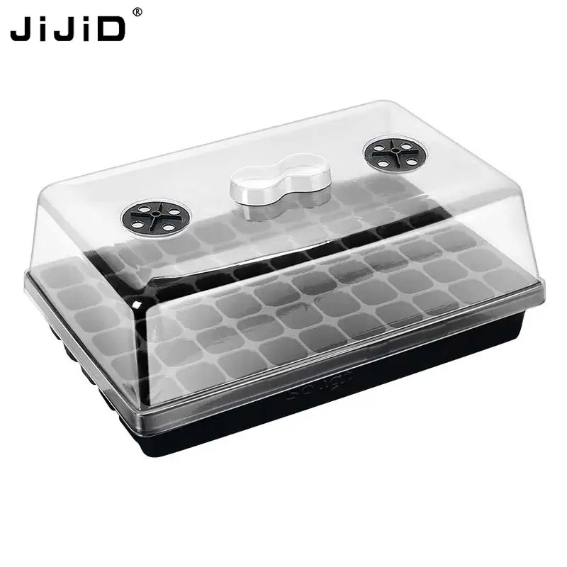 JiJiD 6 10 12 15 40 48 72 Cells Big Plastic Seeding Tray Nursery Tray Planting Seed Starter Grow Germination Seed Sprouter T