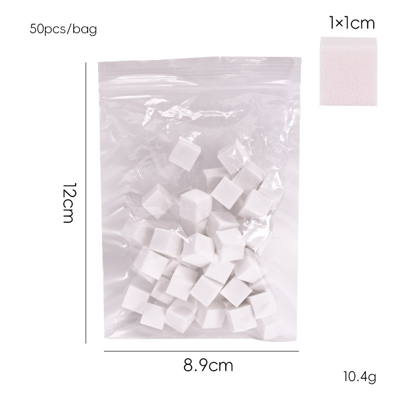 1*1cm tofu block pat cotton white (pack of 50)