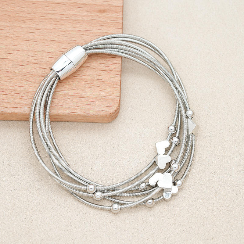 Magnetic buckle multi-wire spring Pandora bracelet