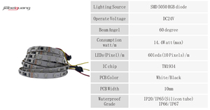 16703 RGB IC Адресуемая Светодиодная лента 60 светодиодов DC12V 24V волшебный цвет IC программируемая цифровая светодиодная Пиксельная световая лента