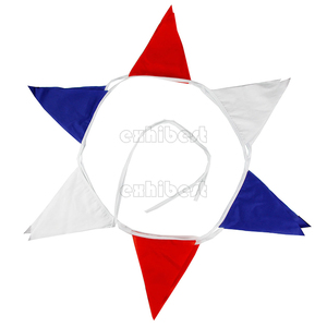 Barato colgante Mini rectángulo banderín fiesta banderas decorativas empavesado Banner logotipo personalizado cadena bandera en cuerda textil triángulo - Product Image 4