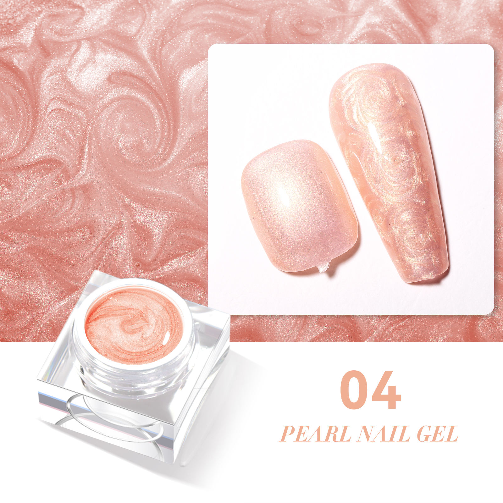 #04 Gel de uñas perlado