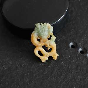 South Asian Natural Serpentine <strong>Jade</strong> Hand Carved Huaxia Shenlong Xiuyu <strong>Jade</strong> Pendant with Adjustable Drawstring for Customization - Product Image 4