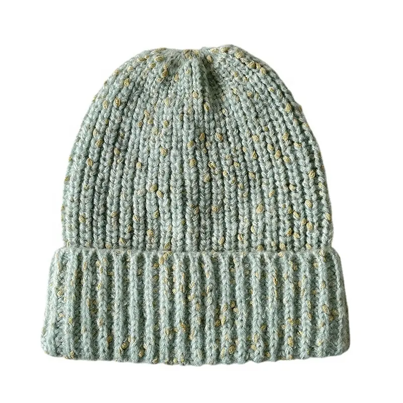 La circonferenza della testa grande a più colori si ispessisce il cappello con cappuccio in maglia larga calda