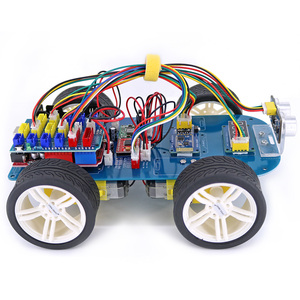 OPEN-SMART 4WD Serial blvetooth-Compatible Control Gear Motor Smart Car Kit Easy-plug colorido XH 2,54mm socket para Arduino