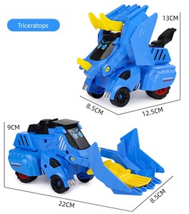 子供のための新しい恐竜の変形車の摩擦スライディングクラッシュ自動変換おもちゃ恐竜のおもちゃ