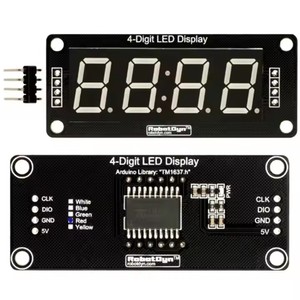 Modulo con Display digitale a LED da 0.36 pollici a 4 cifre con Display a tempo 7 segmenti scheda Driver a tubo I/O Kit 5 colori - Product Image 6