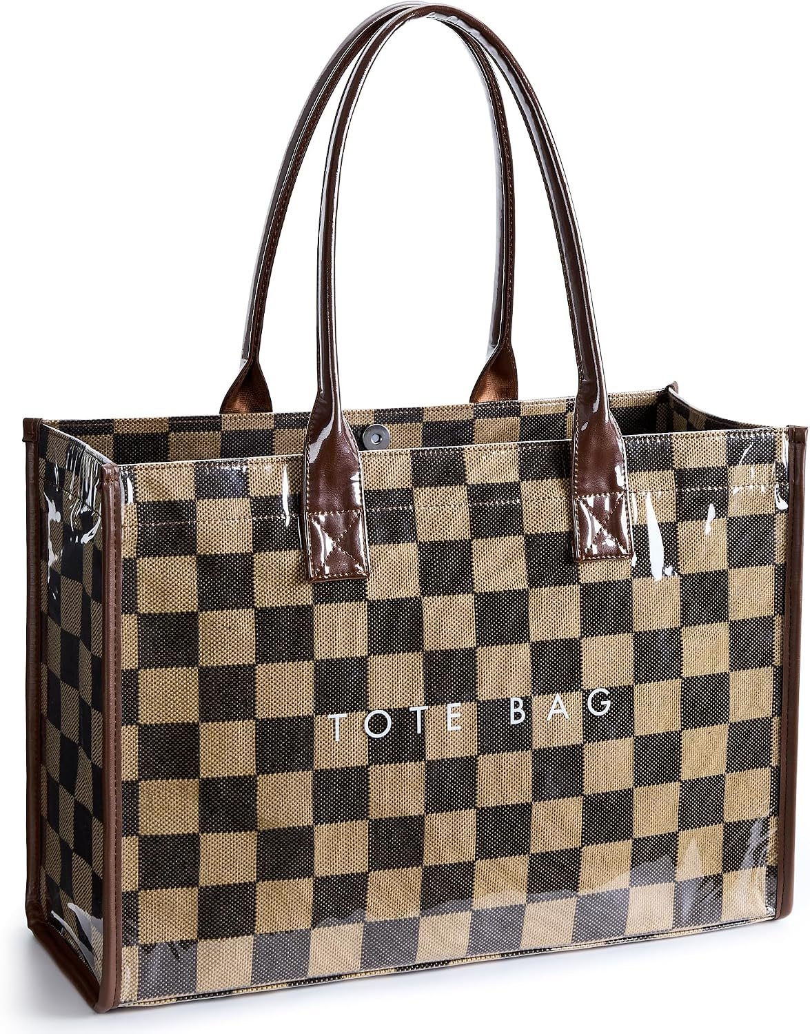 Checkerboard brown pu