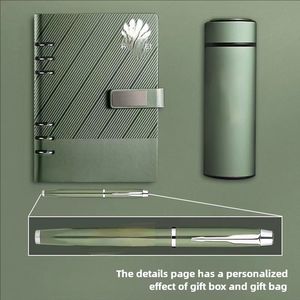 Agenda 2025 personalizado de negocios PU cuero A5 inglés Bloc de notas diario cuaderno de regalo Oficial Conjunto de cuaderno de cuero con caja y bolígrafo - Product Image 5