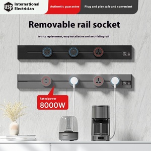 Enchufe de pista móvil de longitud múltiple y adaptador de enchufe estándar de EE. UU. para enchufe de mesa - Product Image 4