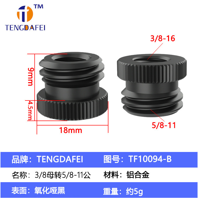 TF10094-B 38 hembra a 58-11 macho negro mate