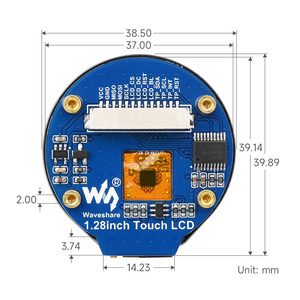 1,28 Zoll IPS-Touchscreen MCU kompatibel für STM32 Raspberry Pi Pico 65K Rundbildschirm SPI I2C Schnittstelle kostenloses Demo-Tutorial