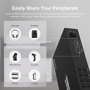 TESmart OEM Dual Monitor <strong>8</strong> X2 DP <strong>KVM</strong> <strong>Switch</strong> USB 2.0 for Office DCCI Hot Plug Auto Scan 4K60Hz <strong>KVM</strong> <strong>Switch</strong>