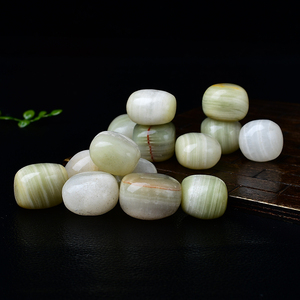 Atacado 20-30mm Cristais Espirituais Pedras de Cura Natur Verde Afghan Jade Tumbled Crystal Stone para Decor - Product Image 5