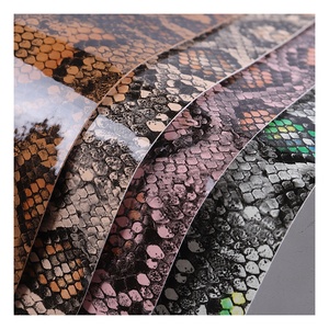 Vinile in pelle artificiale con motivo a specchio in pelle di serpente di pitone per la decorazione della borsa - Product Image 2