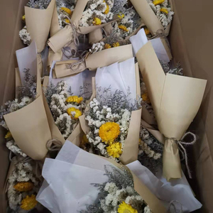 प्राकृतिक देहाती सजावटी Boho सूखे फूल Boho शादी की व्यवस्था मिनी के लिए फूल गुलदस्ता - Product Image 5